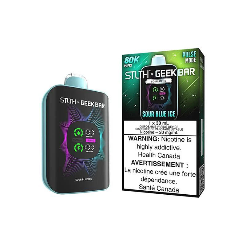 STLTH x Geek Bar 80K - Sour Blue Razz Ice - Vape jetable - Vapeshop Mania