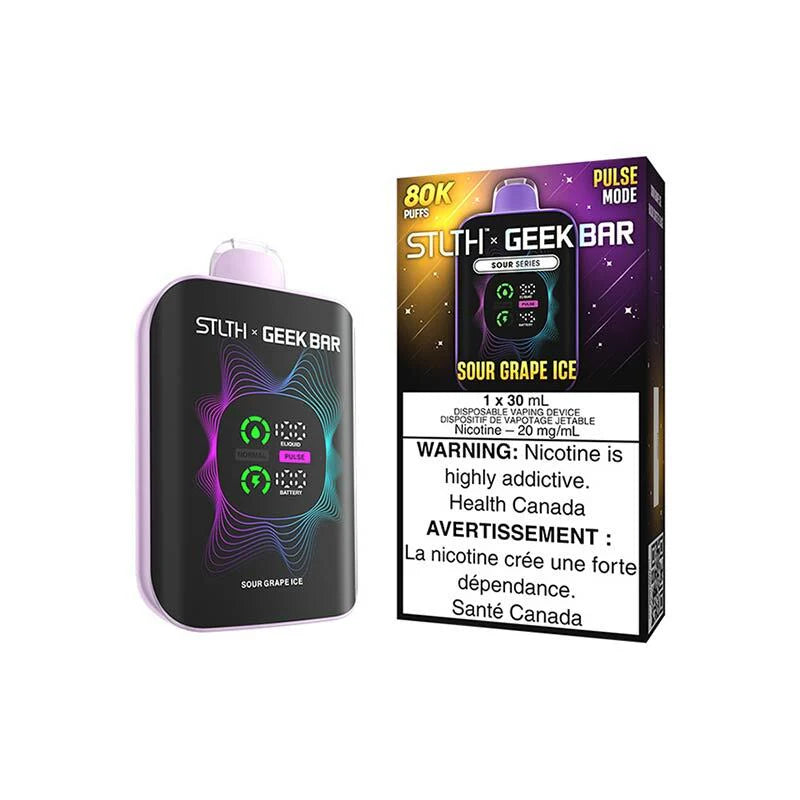 STLTH x Geek Bar 80K - Sour Grape Ice - Vape jetable - Vapeshop Mania