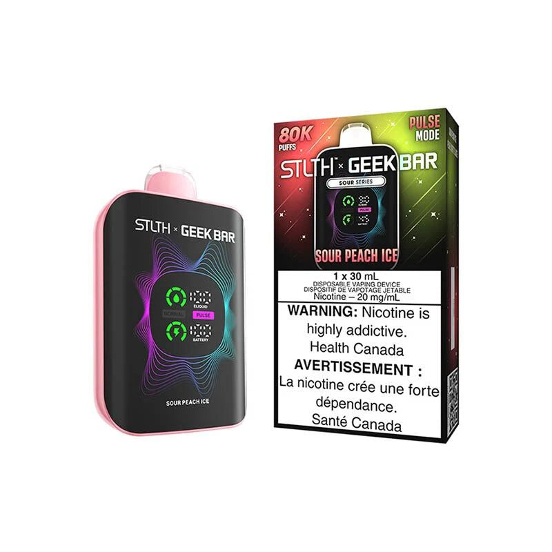 STLTH x Geek Bar 80K - Pêche acidulée glacée - Vape jetable - Vapeshop Mania