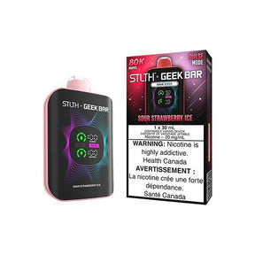STLTH x Geek Bar 80K - Fraise acidulée glacée - Vape jetable - Vapeshop Mania