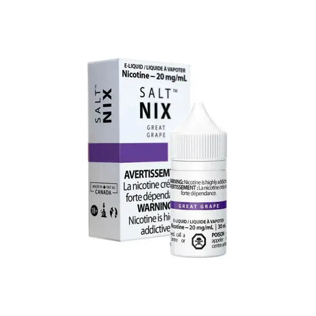 Salt Nix - Great Grape - E-liquide Salt Nic 30 ml - E-liquide Salt Nic - Vapeshop Mania