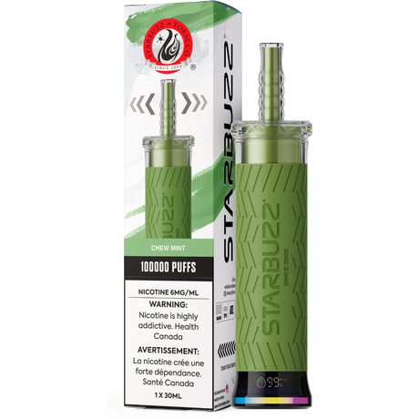 Starbuzz E-Hose 100K - Menthe à mâcher - Vape jetable - Vapeshop Mania