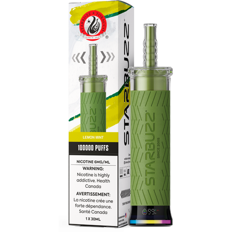 Starbuzz E-Hose 100K - Citron Menthe - Vape jetable - Vapeshop Mania