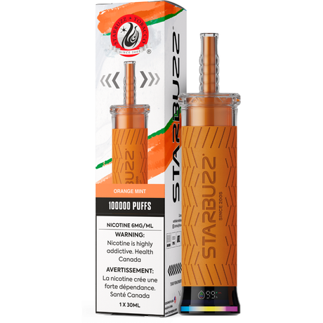 Starbuzz E-Hose 100K - Orange Menthe - Vape jetable - Vapeshop Mania