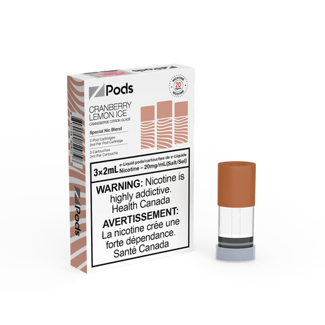 Z Pods STLTH Compatible Pod 3-Pack - Cranberry Lemon Ice - Prefilled Pod - Vapeshop Mania