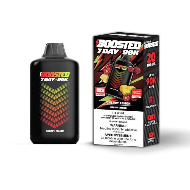 BOOSTED - Boosted 7 Day 90K Disposable - Cherry Lemon - Psycho Vape