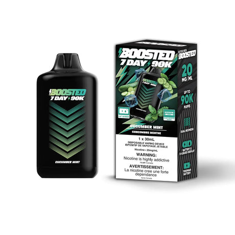 BOOSTED - Boosted 7 Day 90K Disposable - Cucumber Mint - Psycho Vape