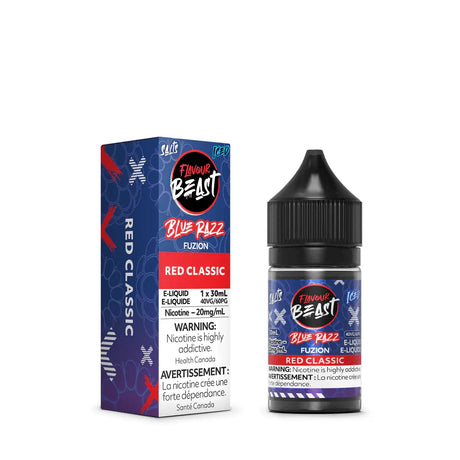 Blue Razz Fuzion Red Classic (Iced) by Flavour Beast - Salt Nic Vape Juice - Vapeshop Mania