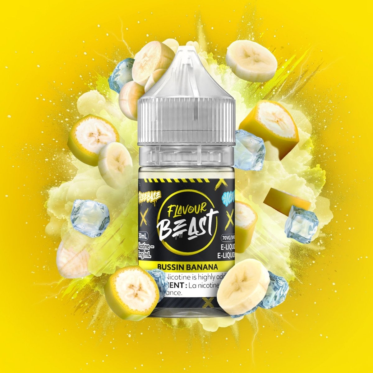 Shop Bussin Banana Iced by Flavour Beast - Freebase Vape Juice - at Vapeshop Mania