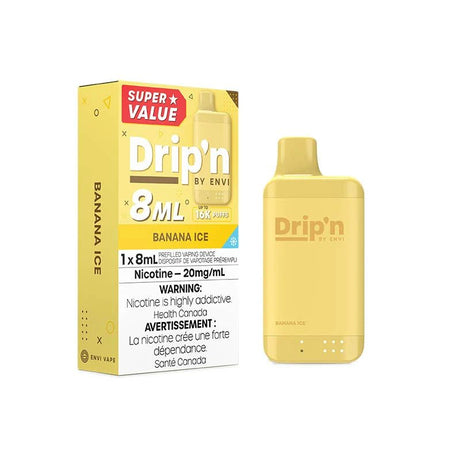 Shop Drip'n by Envi 16K Disposable - Banana Ice - at Vapeshop Mania