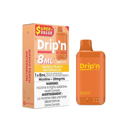 Shop Drip'n by Envi 16K Disposable - Mango Peach Watermelon - at Vapeshop Mania