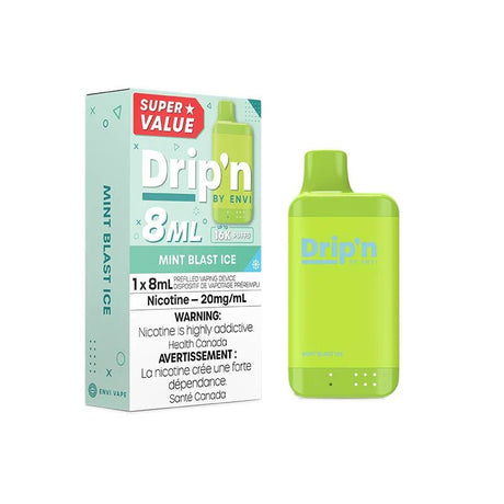 Shop Drip'n by Envi 16K Disposable - Mint Blast Ice - at Vapeshop Mania