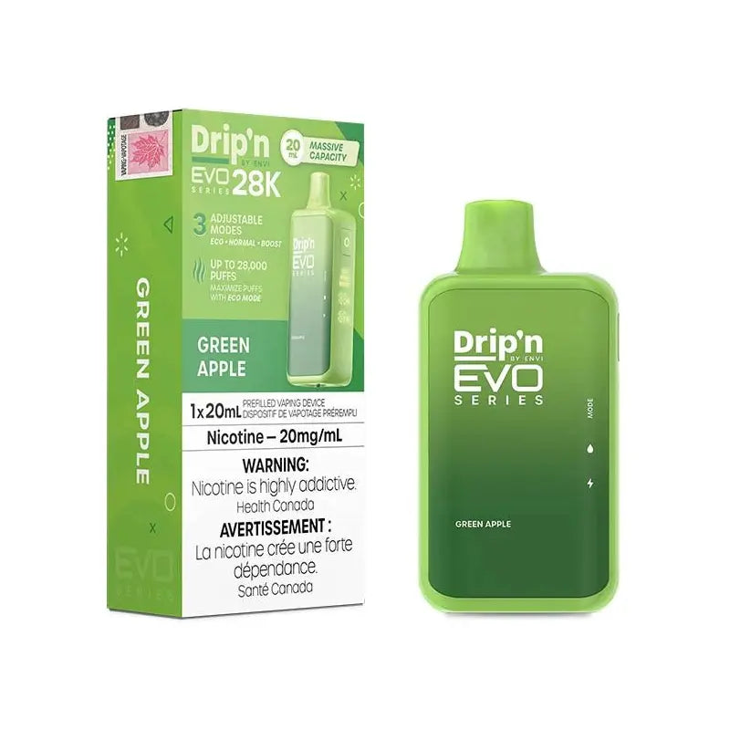 Drip'n by Envi EVO Series 28K Disposable - Green Apple - Vapeshop Mania