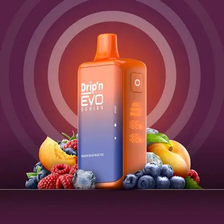 Drip'n by Envi EVO Series 28K Disposable - Peach Blue Razz Ice - Vapeshop Mania