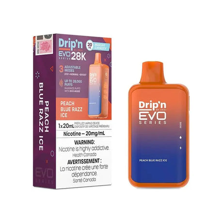Drip'n by Envi EVO Series 28K Disposable - Peach Blue Razz Ice - Vapeshop Mania