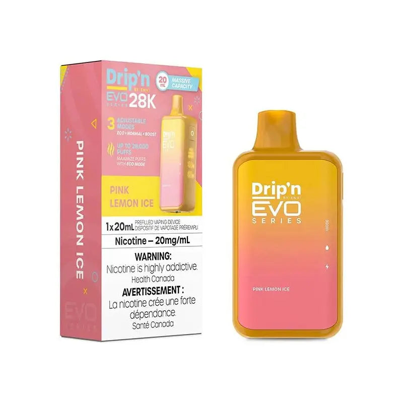 Drip'n by Envi EVO Series 28K Disposable - Pink Lemon Ice - Vapeshop Mania