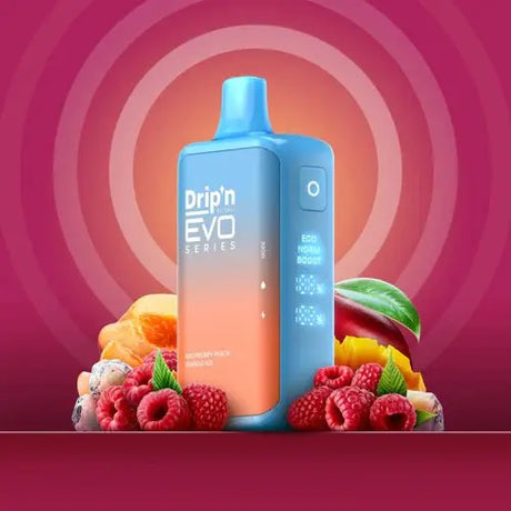 Drip'n by Envi EVO Series 28K Disposable - Raspberry Peach Mango Ice - Vapeshop Mania