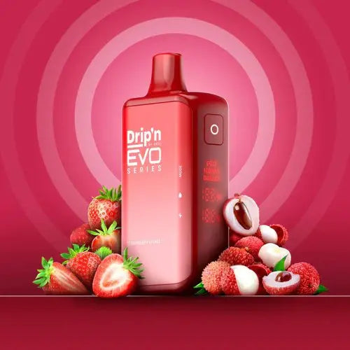 Drip'n by Envi EVO Series 28k Disposable - Strawberry Lychee - Vapeshop Mania