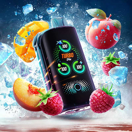 Drip'n by Envi x Fasta Blast 30K Disposable - Raspberry Peach Mango Ice - Vapeshop Mania