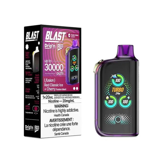 Drip'n by Envi x Fasta Blast 30K Disposable - Red Classic Ice + Cherry (Fusion) - Vapeshop Mania