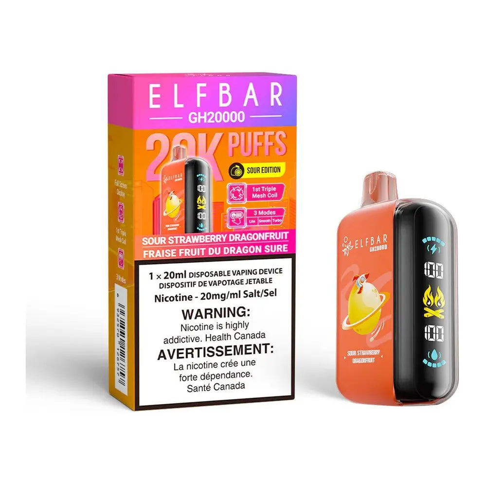 ELF Bar GH20K Disposable - Sour Strawberry Dragonfruit - Vapeshop Mania