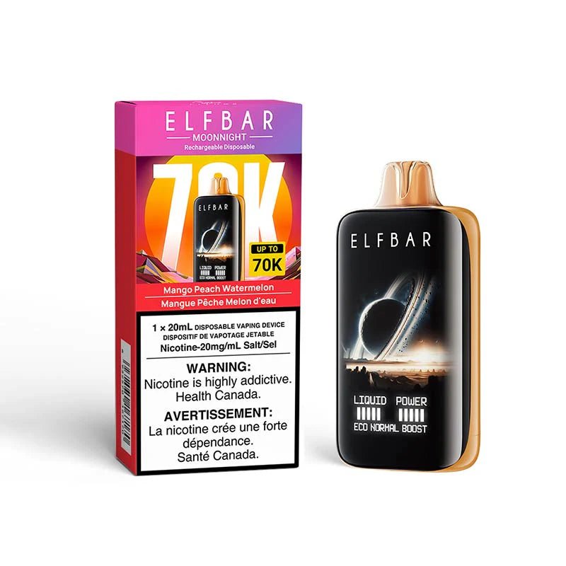 Shop ELF Bar MoonNight 70K Disposable - Mango Peach Watermelon - at Vapeshop Mania