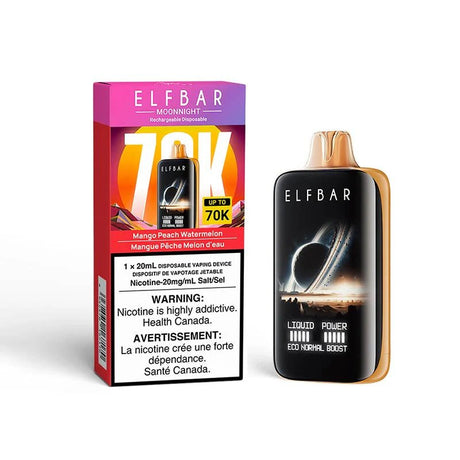 Shop ELF Bar MoonNight 70K Disposable - Mango Peach Watermelon - at Vapeshop Mania