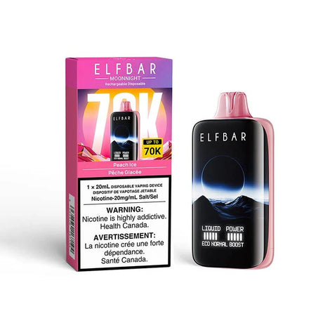 Shop ELF Bar MoonNight 70K Disposable - Peach Ice - at Vapeshop Mania