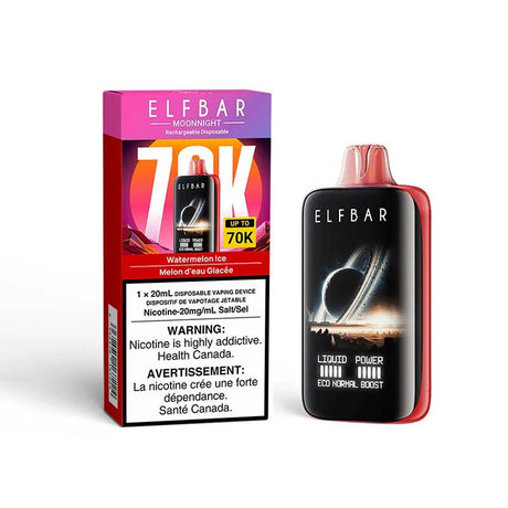 Shop ELF Bar MoonNight 70K Disposable - Watermelon Ice - at Vapeshop Mania