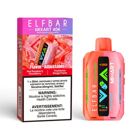 Shop Elfbar MixArt 40K Disposable - Red Raspberry Strawberry - at Vapeshop Mania