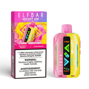 Shop Elfbar MixArt 40K Disposable - Strawberry Banana - at Vapeshop Mania
