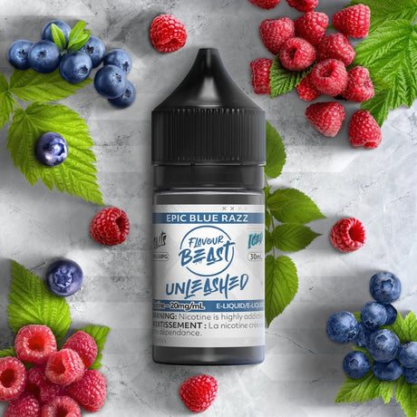 Epic Blue Razz Iced Unleashed by Flavour Beast - Salt Nic Vape Juice - Vapeshop Mania