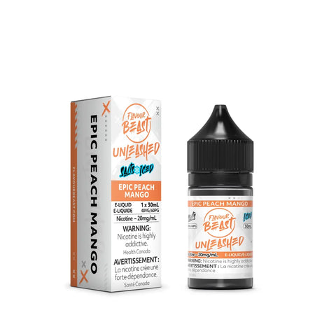 Epic Peach Mango Iced Unleashed by Flavour Beast - Salt Nic Vape Juice - Vapeshop Mania