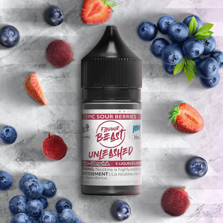 Epic Sour Berries Iced Unleashed by Flavour Beast - Salt Nic Vape Juice - Vapeshop Mania