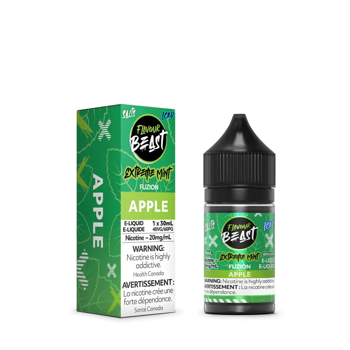 Extreme Mint Fuzion Apple (Iced) by Flavour Beast - Salt Nic Vape Juice - Vapeshop Mania