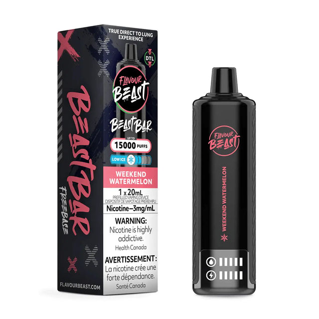 Flavour Beast Beast Bar 15K Disposable - Weekend Watermelon (Low Ice) - Vapeshop Mania