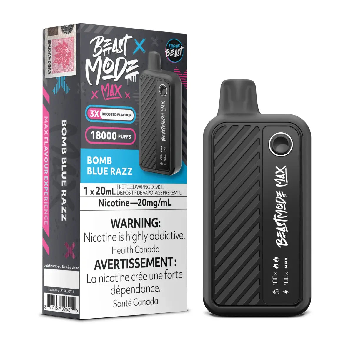 Flavour Beast Beast Mode Max 18K Disposable - Bomb Blue Razz - Vapeshop Mania