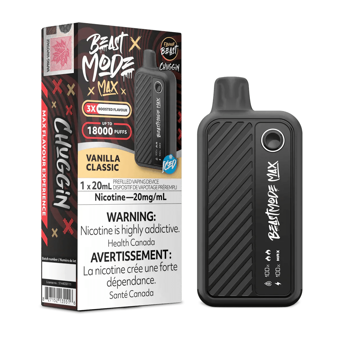 Shop Flavour Beast Beast Mode Max 18K Disposable - Chuggin' Vanilla Classic - at Vapeshop Mania