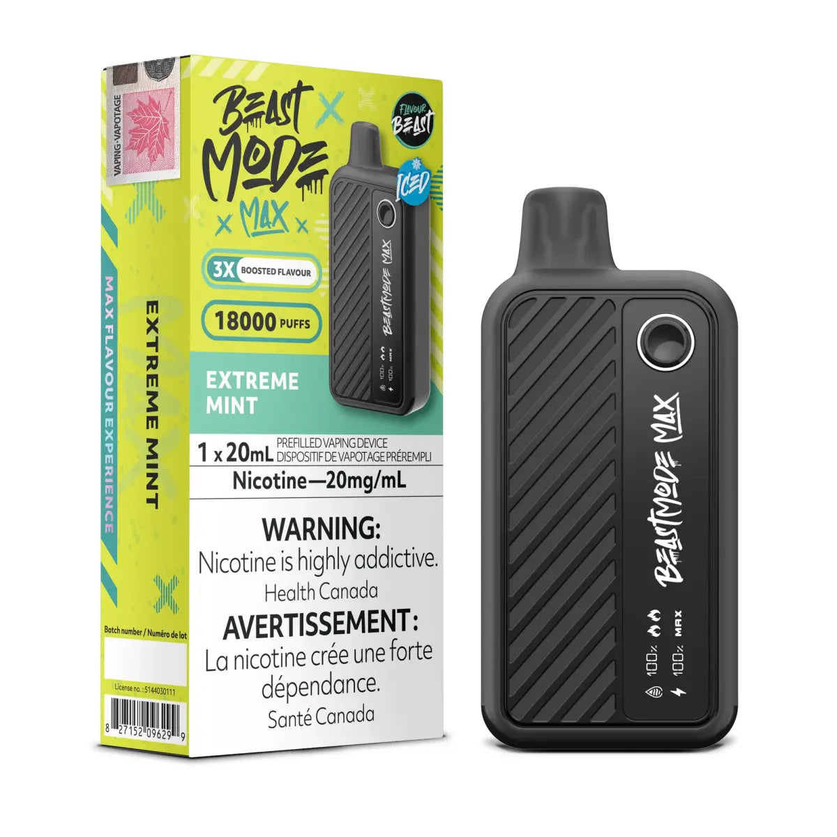 Flavour Beast Beast Mode Max 18K Disposable - Extreme Mint (Iced) - Vapeshop Mania