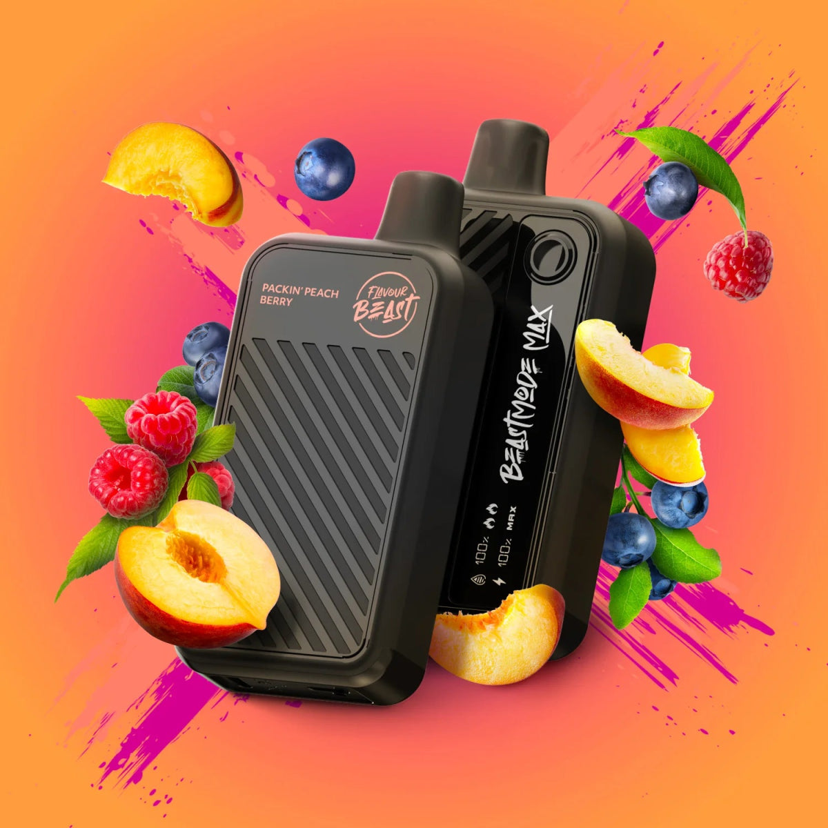 Flavour Beast Beast Mode Max 18K Disposable - Packin' Peach Berry - Vapeshop Mania