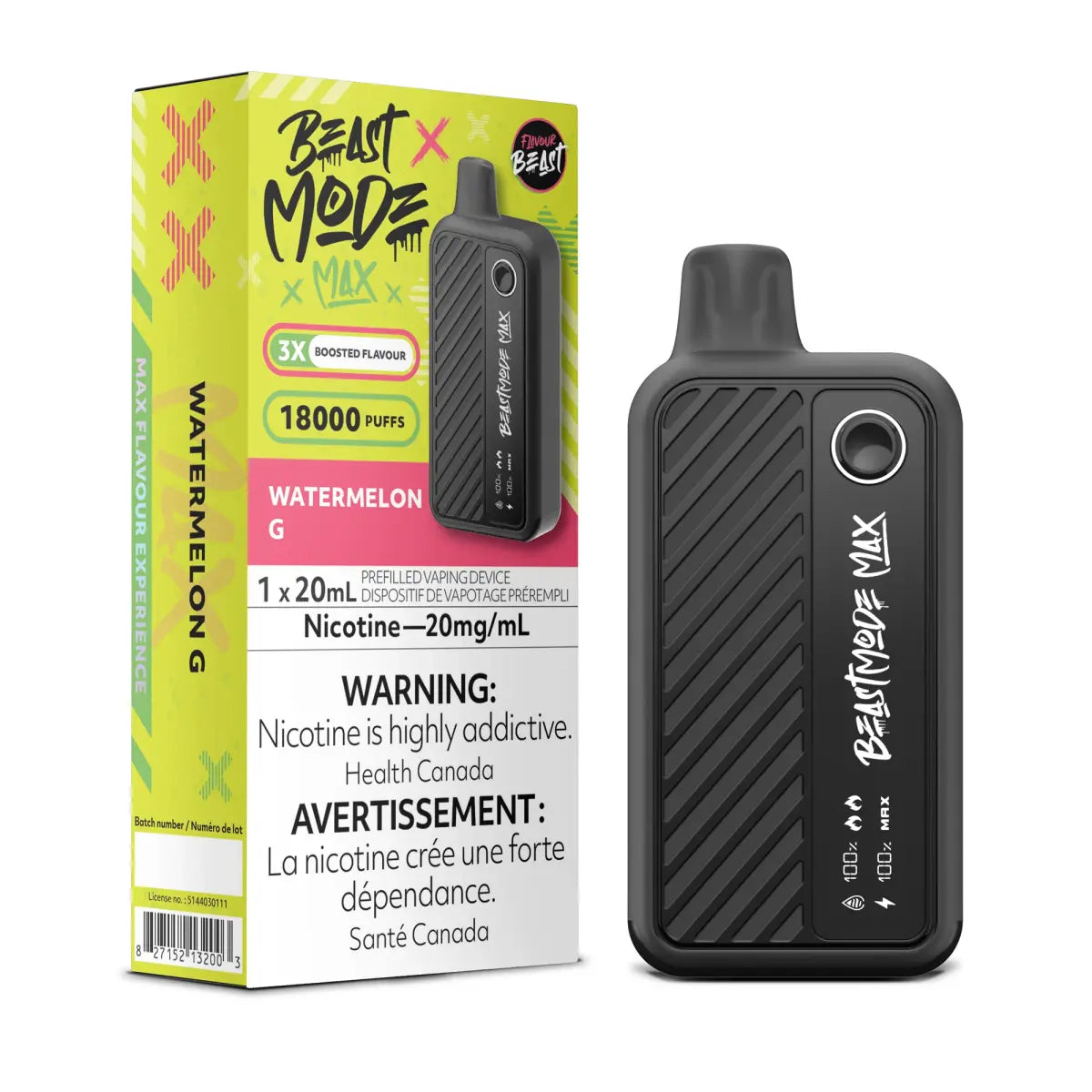 Flavour Beast Beast Mode Max 18K Disposable - Watermelon G - Vapeshop Mania