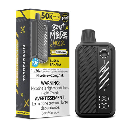 Flavour Beast Beast Mode Max 2 50K Disposable - Bussin Banana Iced - Vapeshop Mania