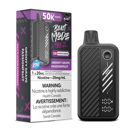 Flavour Beast Beast Mode Max 2 50K Disposable - Groovy Grape Passionfruit Iced - Vapeshop Mania