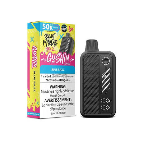 Shop Flavour Beast Beast Mode Max 2 50K Disposable - Gushin Blue Razz - at Vapeshop Mania