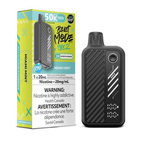 Flavour Beast Beast Mode Max 2 50K Disposable - Miami Mint Iced - Vapeshop Mania