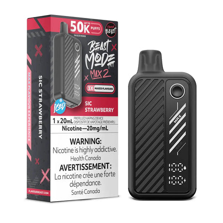 Flavour Beast Beast Mode Max 2 50K Disposable - Sic Strawberry Iced - Vapeshop Mania