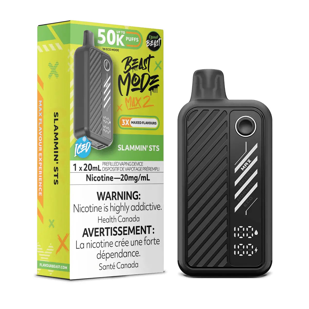 Flavour Beast Beast Mode Max 2 50K Disposable - Slammin' STS Iced - Vapeshop Mania