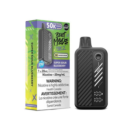 Shop Flavour Beast Beast Mode Max 2 50K Disposable - Super Sour Blueberry Iced - at Vapeshop Mania