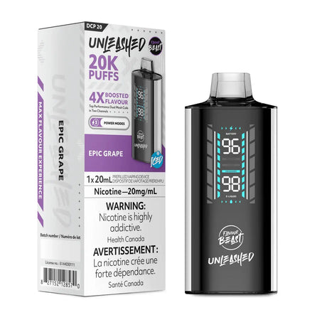 Flavour Beast Unleashed DCP 20K Disposable - Epic Grape (Iced) - Vapeshop Mania