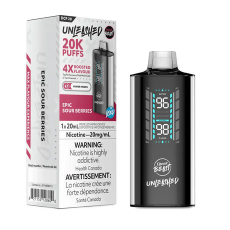 Flavour Beast Unleashed DCP 20K Disposable - Epic Sour Berries (Iced) - Vapeshop Mania